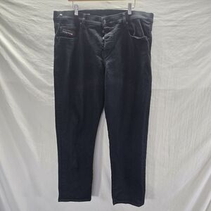 DIESEL Men's Size 40X30-measured Black Button Fly Jeans